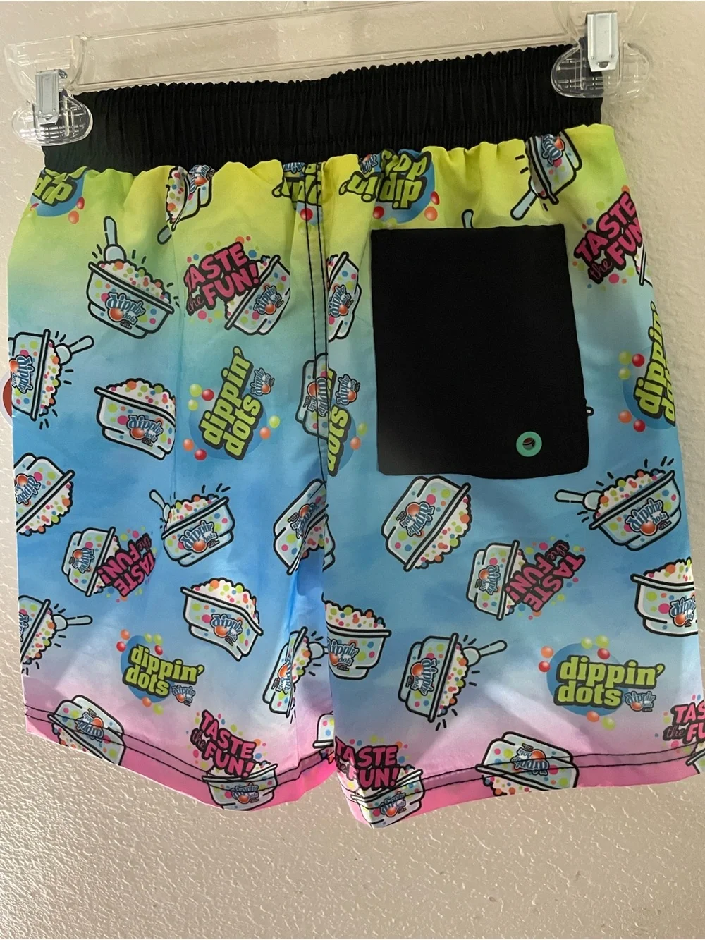 Dippin' Dots Boys' Blue-Green Gradient Swim Trunks